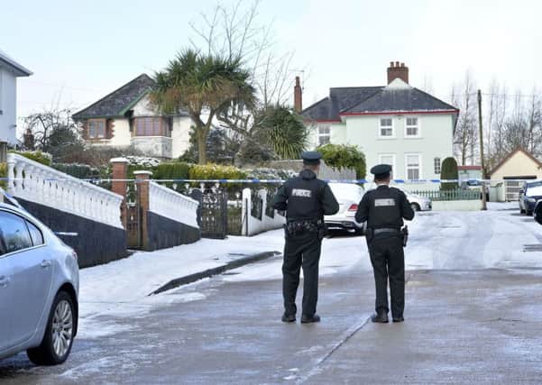 12/02/2018
 Police pictured at Lismoyne Park in Belfast where a Police are understood to be investigating the death of woman.
Mandatory Credit Â©Presseye/Stephen Hamilton
