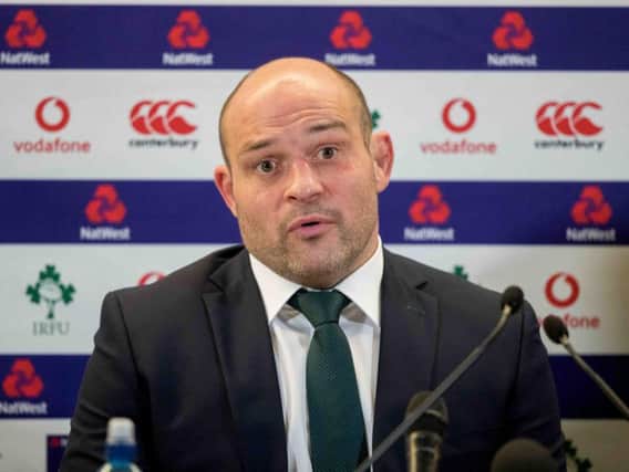 Ireland captain Rory Best at the post match media conference after the Italy game