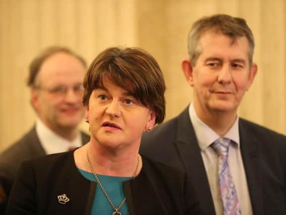 Talks today - DUP leader Arlene Foster and Edwin Poots