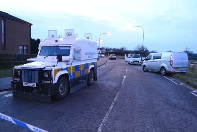 Pacemaker Press Belfast 12-02-2018: 
Three people have been injured in a stabbing incident in a County Armagh cemetery.
Picture By: Arthur Allison.