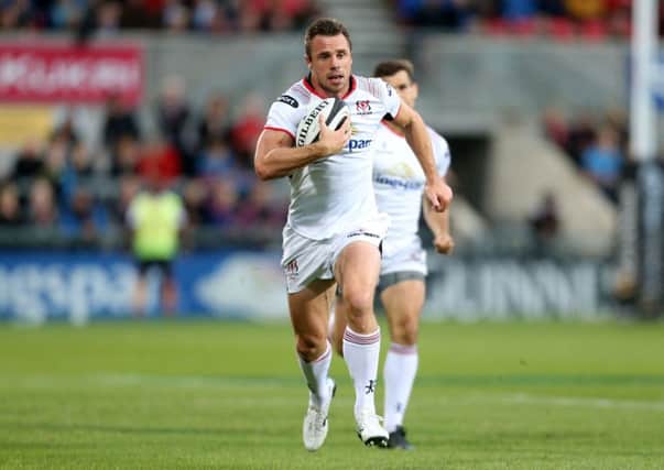 Ulster's Tommy Bowe runs in for a try