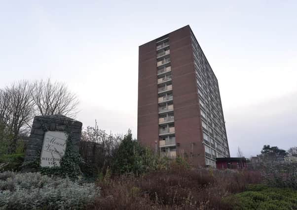 The attack happened at flats in Mount Vernon, north Belfast