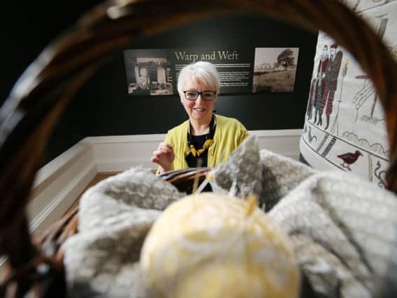 Valerie Wilson, Curator of Textiles at National Museums NI is pictured at the Ulster Museums latest exhibition Warp and Weft
