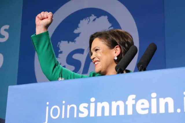 Mary Lou McDonald during her first speech as SF president