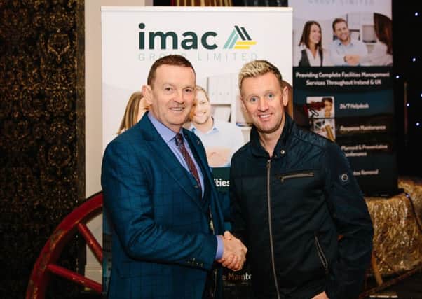 John Farren from IMAC, the official sponsor of Country Comes to City, with Mike Denver