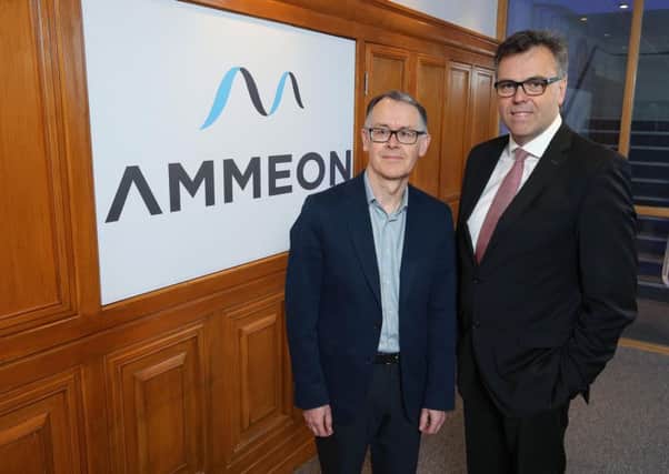 Ammeon chief executive Fred Jones pictured left with Invest Northern Ireland CEO Alastair Hamilton
