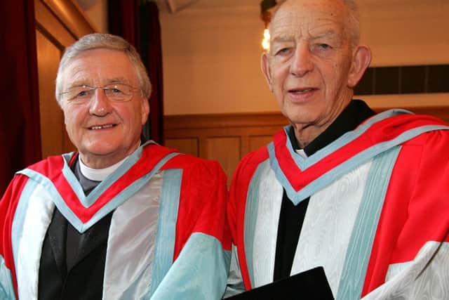 Rev Harold Good (left) and Father Alec Reid acted as witnesses for the decommissioning of IRA weapons