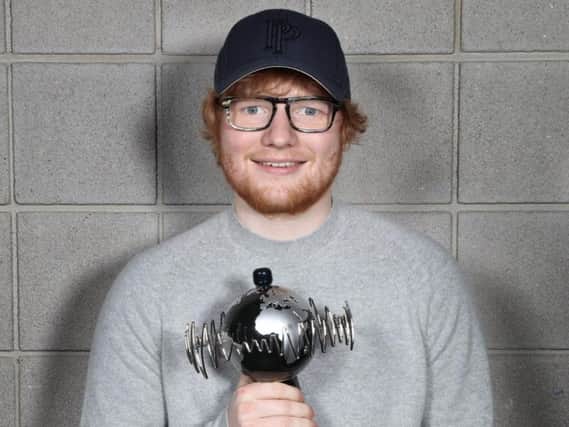 Undated handout photo issued by International Federation of the Phonographic Industry of Ed Sheeran, who has scored the top position on a list naming the globes top 10-selling musicians of the year