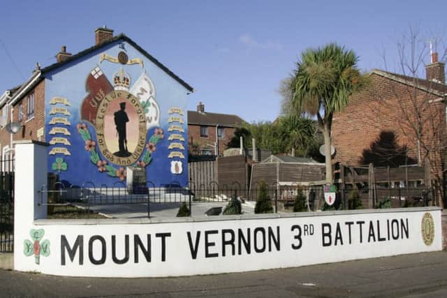 UVF mural at the Mount Vernon estate in north Belfast