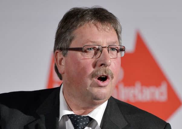 DUP MP Sammy Wilson says his party expects the Government to "kick back hard" against any aspects of the latest Brexit text which undermine the Union. Photo: Charles McQuillan/Pacemaker.