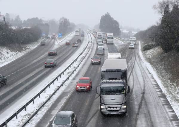 Snow and ice are causing treacherous road conditions in and around Lisburn recently. Pic by Declan Roughan, Press Eye