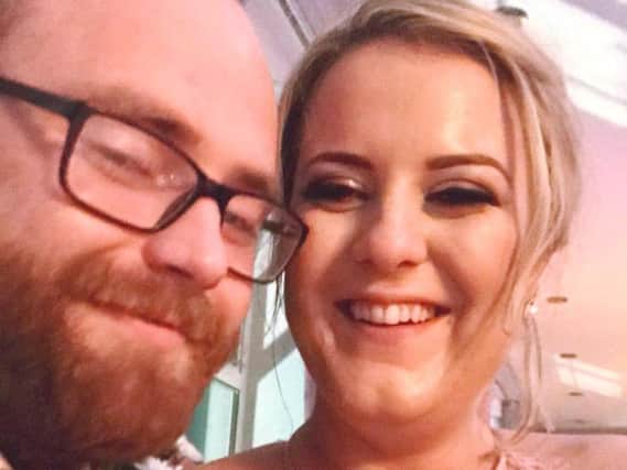 Undated family handout photo of bride and groom-to-be Emma OKane and Chris Butler who were forced to postpone their wedding at Darver Castle in Dundalk today due to the weather.