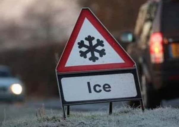 A Yellow warning for ice has been issued by the Met Office