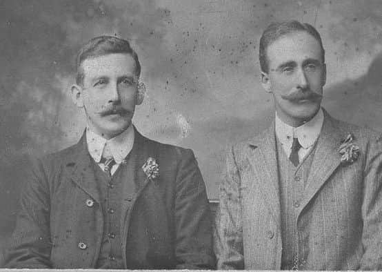 R J McCaw (left) and Harry Allan, 1904, friends from Lurgan College