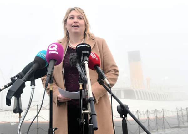 Secretry of State for NI , Karen Bradley  during her first official visit to Northern Ireland in January. 
Photo: Colm Lenaghan/Pacemaker Press