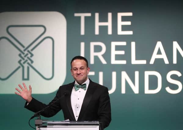 Taoiseach Leo Varadkar speaking at the  American Ireland Gala Fund dinner in Washington DC as part of  his week long visit to  the United States of America.  Photo by Niall Carson/PA Wire