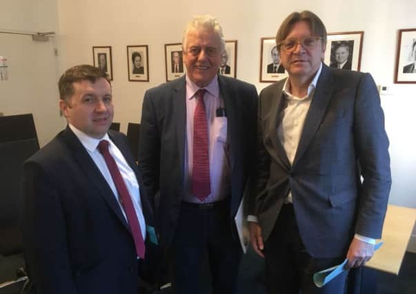 Robin Swann, Jim Nicholson and Guy Verhofstadt