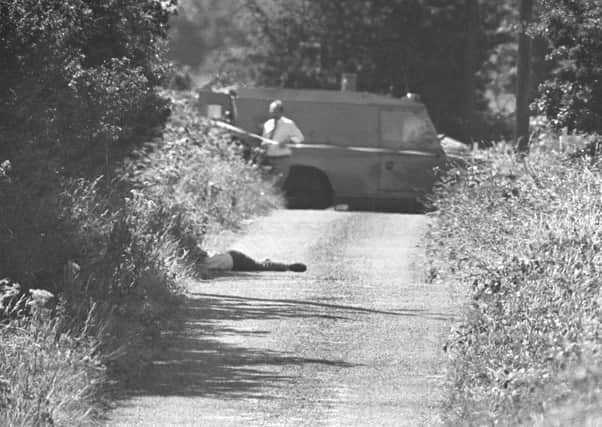 Some IRA victims were tortured, killed and left on the road, such as the alleged informer Brian McNally above in 1984