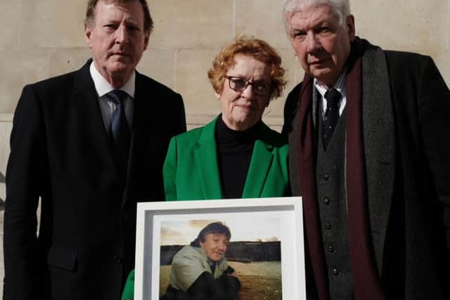 Lord Trimble, Ruth Dudley Edwards and Lord Bew before the memorial service to the former IRA terrorist Sean O'Callaghan at St Martin in the Fields in central London, on Wednesday March 21 2018