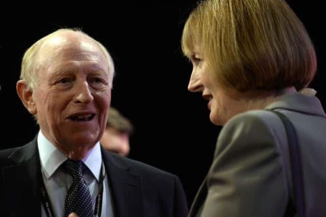 Harriet Harman, the former Labour Party deputy leader seen above with the former leader Neil Kinnock, wants the next party leadership campaign to be a woman-only affair, with men barred from standing. Photo: Owen Humphreys/PA Wire