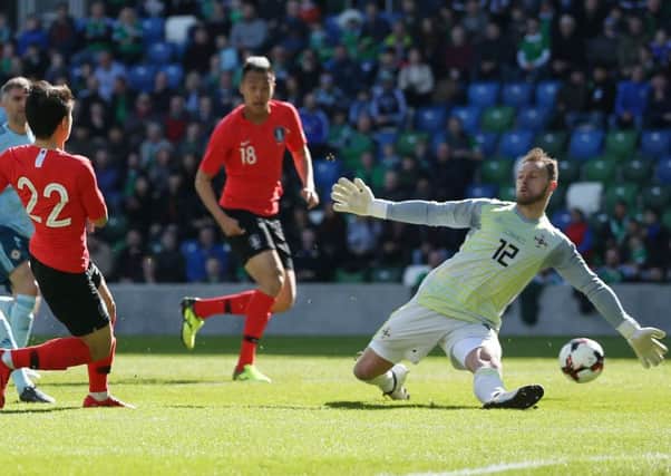 Northern Ireland goalkeeper Trevor Carson made his senior international debut on Saturday. Pic by INPHO.