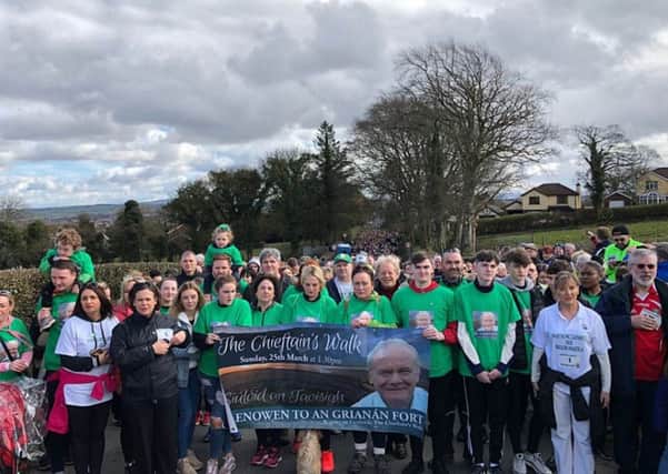 The event was organised to raise money for the North West Cancer Centre at Derry's Altnagelvin hospital and raise awareness of amyloidosis, the rare genetic disease that killed the former IRA commander turned Stormont deputy first minister last March. Photo credit: @sinnfeinireland/PA Wire
