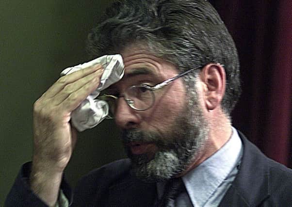 Former Sinn Fein leader Gerry Adams said violence was a 'legitimate response' at the time of the IRA campaign