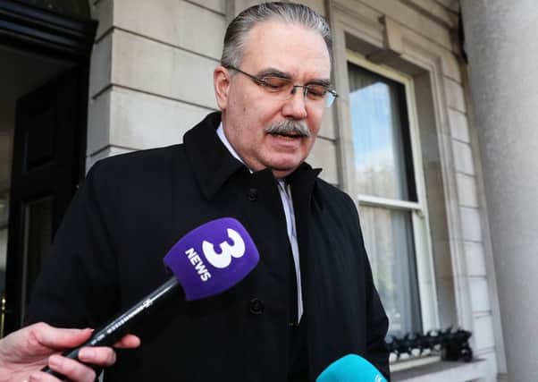 Russia's Ambassador to Ireland Yury Filatov leaving the Department of Foreign Affairs and Trade in Dublin as the government has confirmed it will expel a Russian diplomat. PRESS ASSOCIATION Photo