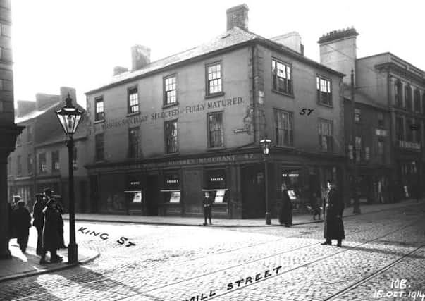 Mill Street (now Castle Street) and King Street in Belfast in the early 20th century