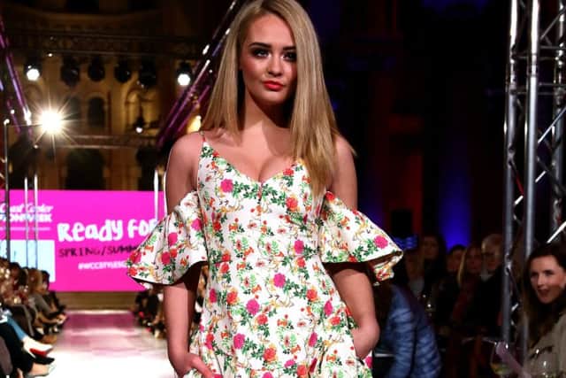Ashleigh Coyle, CMPR model (pictured above modelling at the Spring Summer 2018 Belfast FASHIONWEEK), continues to advocate for mental health awareness after her makeunder video for Beauty Queen and Single went viral across the world
