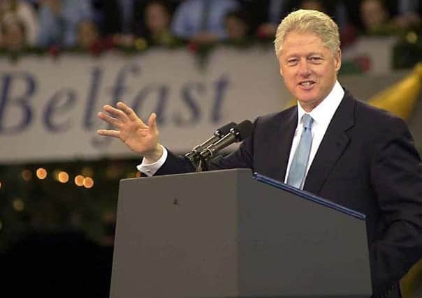Former US President Bill Clinton during one of his visits to Northern Ireland