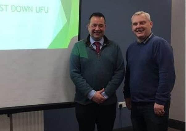 Deputy Group Chairman John McCallister and Campbell Hume at the last Group meeting of the year.