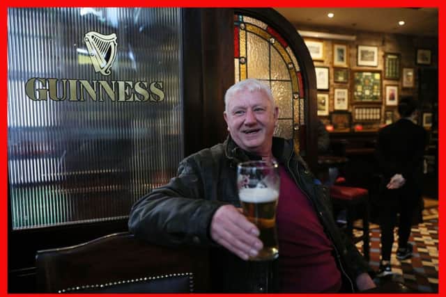 PABest
Jim Croke, a regular in Slattery's Bar on Capel street in Dublin, enjoys an early pint on Good Friday as legislation was passed earlier this year to allow pubs to serve alcohol. PRESS ASSOCIATION Photo. Picture date: Friday March 30, 2018. See PA story IRISH Pubs. Photo credit should read: Brian Lawless/PA Wire
