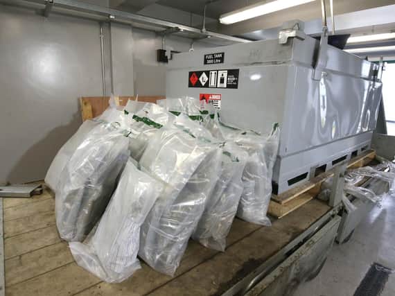The cannabis was found on a shipping pallet