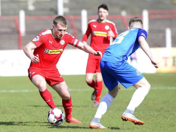 Cliftonville's Chris Curran during victory on Saturday over Loughgall by 4-1.