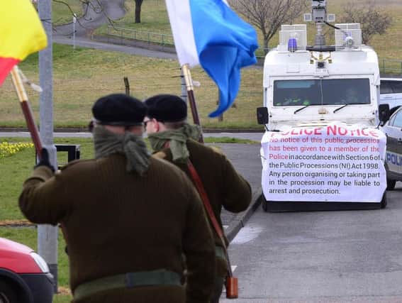 The republican parade took place in Lurgan on Saturday