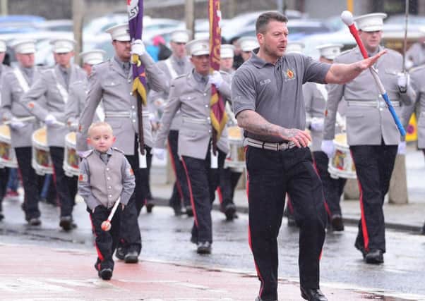 On the march in the Apprentice Boys' Easter Monday parade