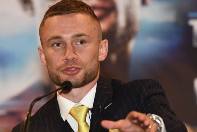 Belfast Boxer Carl Frampton during a press conference at the Europa Hotel in Belfast  ahead of 'The Return of the Jackal'  evening of boxing at the SSE Arena  in Belfast.
 Pic Colm Lenaghan/Pacemaker