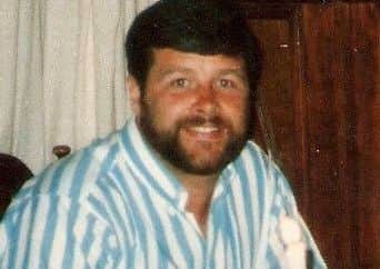 John Larmour in Portugal 1988, months before he was murdered. The RUC man was shot in an ice cream parlour on the Lisburn Road in October of that year