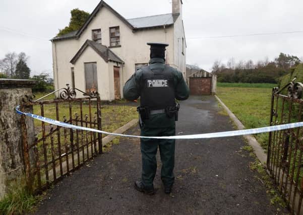 The scene at the Glen Road, Maghera where the body of Piotr Krowka was discovered on April 3.