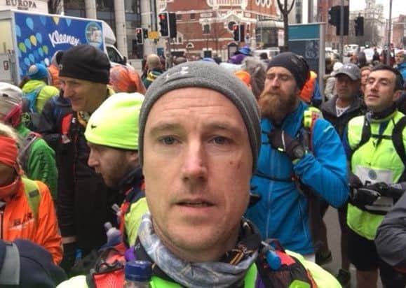 Johnny Breen pictured at the start of the Belfast 2 Dublin Ultra.