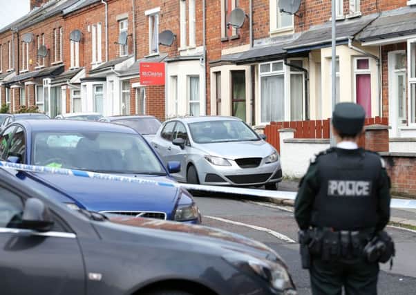 The victim was found at a house in Titania Street in east Belfast