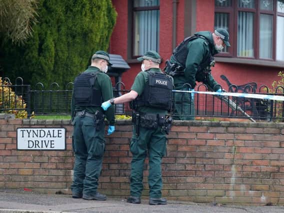 The scene of the shooting in north Belfast