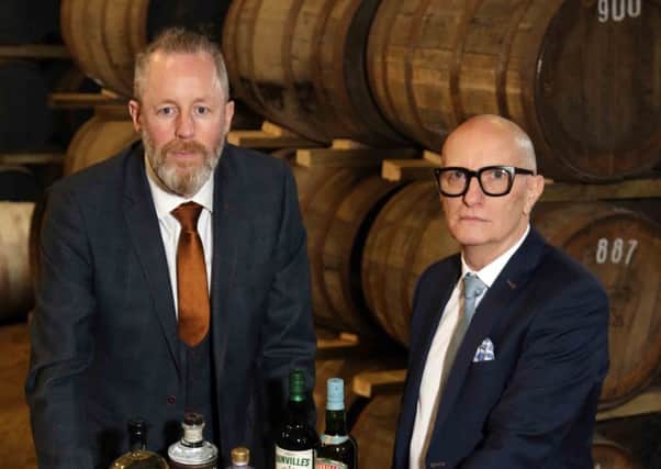 Colin Neill, CEO Hospitality Ulster, with Jarlath Watson, finance director Echlinville Distillery