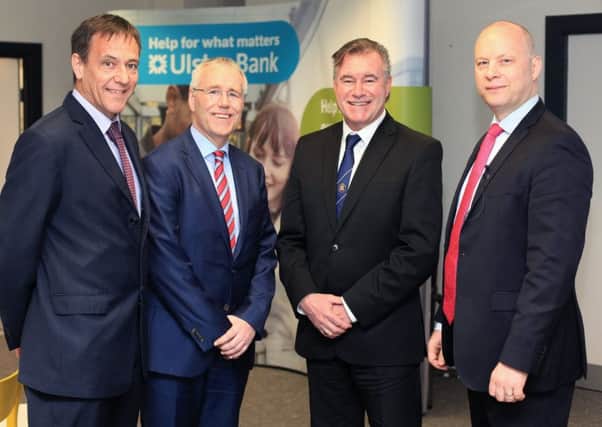 Pictured (L-R) at the event are Ulster Bank's Senior Agriculture Manager, Cormac McKervey; Ulster Bank Head of Northern Ireland, Richard Donnan; RUAS Chief Executive, Alan Crowe and Richard Ramsey, Chief Economist NI, Ulster Bank.