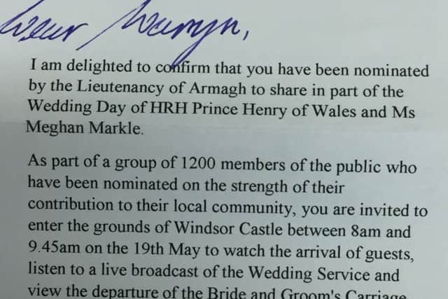 Darryn Causby's wedding invitation