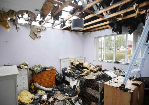 The family home of Lisa Dorrian badly damaged in fire.

Pictures by Jonathan Porter/PressEye