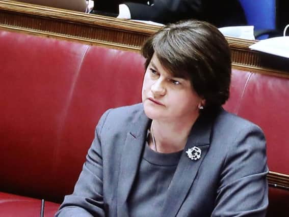 DUP Leader Arlene Foster during the Renewable Heat Incentive (RHI) public inquiry at Stormont Parliament Buildings.