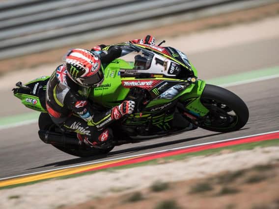 Jonathan Rea leads the World Superbike Championship by 14 points after winning race one at Aragon in Spain on Saturday.