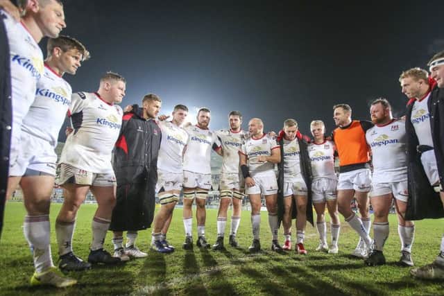 Ulster captain 

Rory Best speaks to his players after the Guinness PRO14 clash against Ospreys